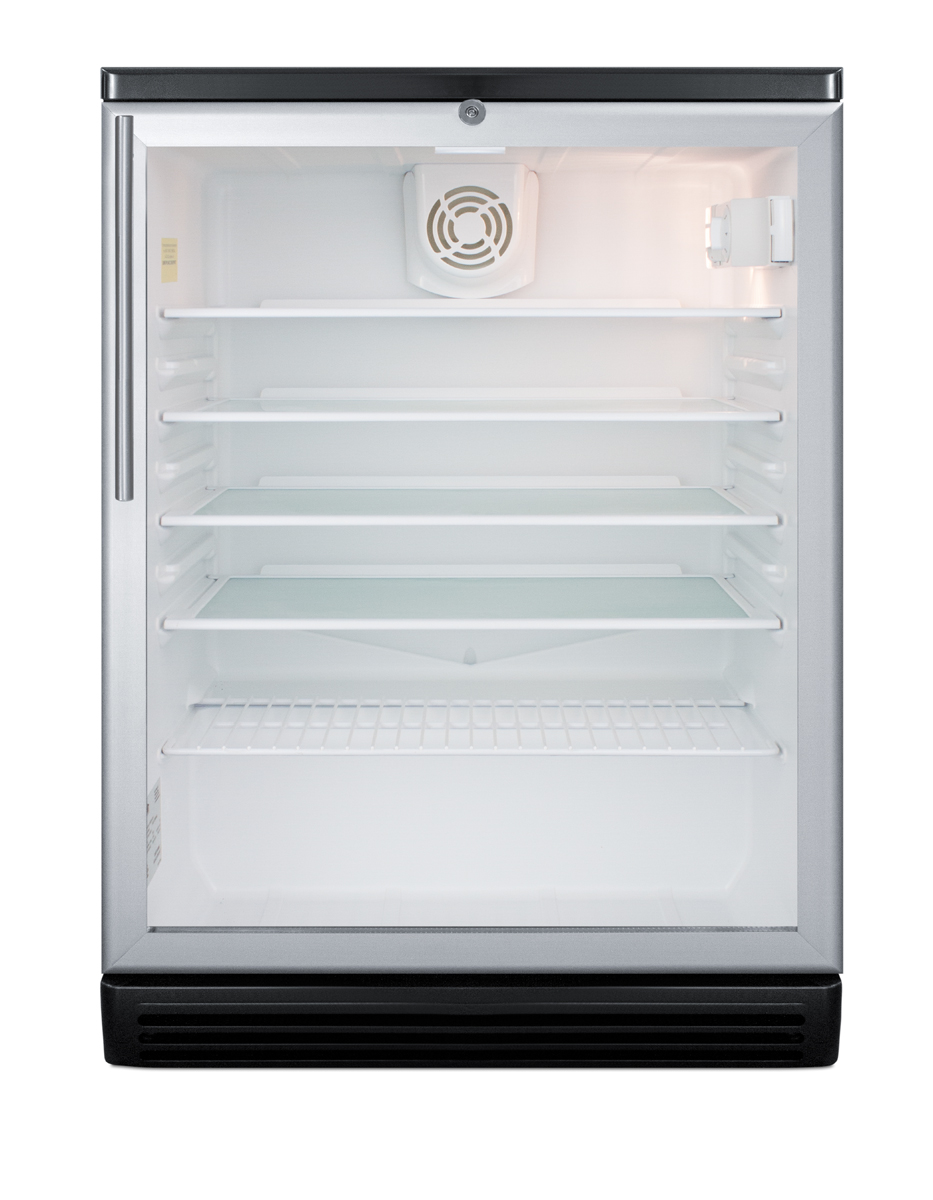 Commercially listed 5.5 cu.ft. counter height beverage center in a 24